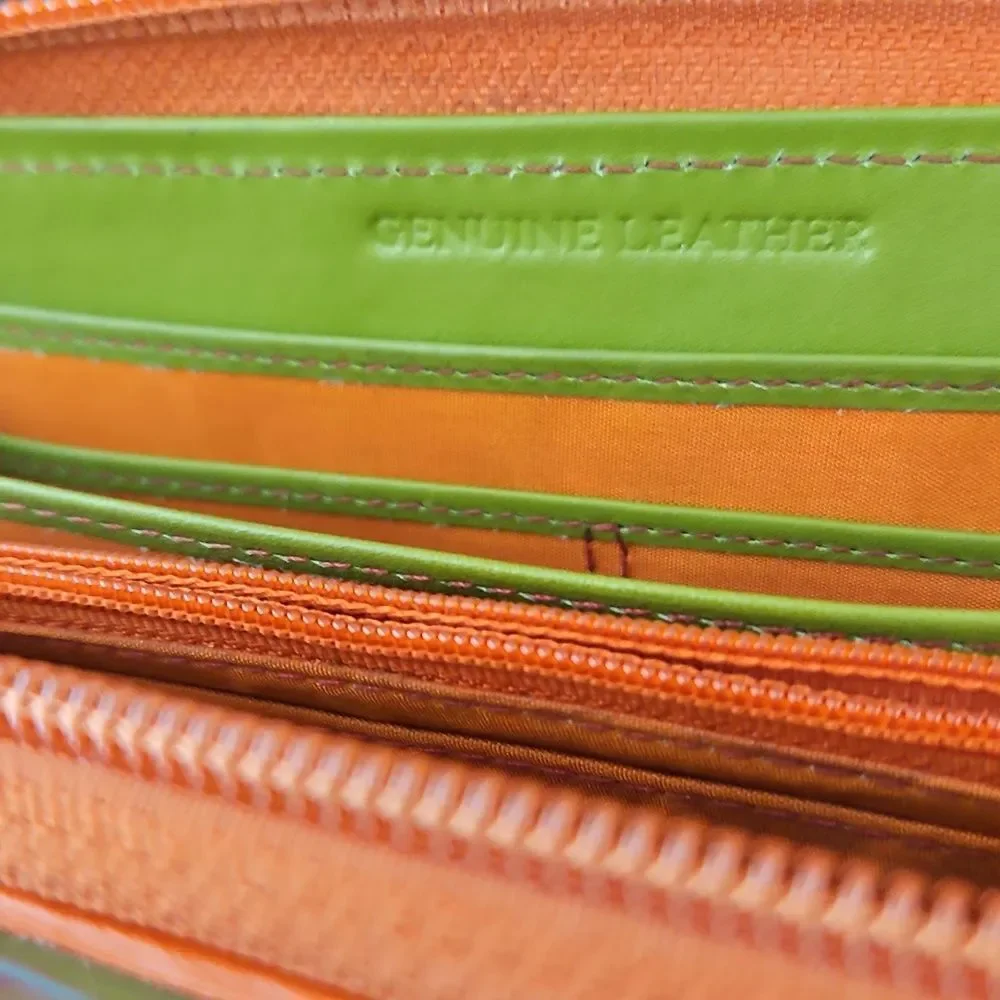 Striped Leather Wallet